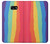 W3799 Cute Vertical Watercolor Rainbow Hülle Schutzhülle Taschen und Leder Flip für Samsung Galaxy A3 (2017)