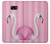 W3805 Flamingo Pink Pastel Hülle Schutzhülle Taschen und Leder Flip für Samsung Galaxy A3 (2017)