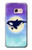 W3807 Killer Whale Orca Moon Pastel Fantasy Hülle Schutzhülle Taschen und Leder Flip für Samsung Galaxy A3 (2017)