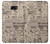 W3819 Retro Vintage Paper Hülle Schutzhülle Taschen und Leder Flip für Samsung Galaxy A3 (2017)