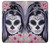 W3821 Sugar Skull Steam Punk Girl Gothic Hülle Schutzhülle Taschen und Leder Flip für Samsung Galaxy A3 (2017)