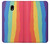 W3799 Cute Vertical Watercolor Rainbow Hülle Schutzhülle Taschen und Leder Flip für Samsung Galaxy J5 (2017) EU Version