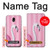 W3805 Flamingo Pink Pastel Hülle Schutzhülle Taschen und Leder Flip für Samsung Galaxy J5 (2017) EU Version
