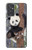 W3793 Cute Baby Panda Snow Painting Hülle Schutzhülle Taschen und Leder Flip für Samsung Galaxy Quantum 2