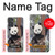 W3793 Cute Baby Panda Snow Painting Hülle Schutzhülle Taschen und Leder Flip für Samsung Galaxy Quantum 2