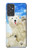 W3794 Arctic Polar Bear in Love with Seal Paint Hülle Schutzhülle Taschen und Leder Flip für Samsung Galaxy Quantum 2