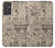 W3819 Retro Vintage Paper Hülle Schutzhülle Taschen und Leder Flip für Samsung Galaxy Quantum 2