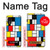 W3814 Piet Mondrian Line Art Composition Hülle Schutzhülle Taschen und Leder Flip für Samsung Galaxy Xcover 5