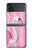 W3805 Flamingo Pink Pastel Hülle Schutzhülle Taschen Flip für Samsung Galaxy Z Flip 3 5G