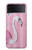W3805 Flamingo Pink Pastel Hülle Schutzhülle Taschen Flip für Samsung Galaxy Z Flip 3 5G