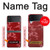 W3817 Red Floral Cherry blossom Pattern Hülle Schutzhülle Taschen Flip für Samsung Galaxy Z Flip 3 5G