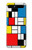 W3814 Piet Mondrian Line Art Composition Hülle Schutzhülle Taschen Flip für Samsung Galaxy Z Flip 5G