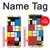 W3814 Piet Mondrian Line Art Composition Hülle Schutzhülle Taschen Flip für Samsung Galaxy Z Flip 5G