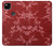 W3817 Red Floral Cherry blossom Pattern Hülle Schutzhülle Taschen und Leder Flip für Google Pixel 4a