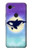 W3807 Killer Whale Orca Moon Pastel Fantasy Hülle Schutzhülle Taschen und Leder Flip für Google Pixel 3a