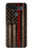 W3804 Fire Fighter Metal Red Line Flag Graphic Hülle Schutzhülle Taschen und Leder Flip für LG K51S