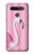 W3805 Flamingo Pink Pastel Hülle Schutzhülle Taschen und Leder Flip für LG K51S