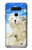 W3794 Arctic Polar Bear in Love with Seal Paint Hülle Schutzhülle Taschen und Leder Flip für LG V40, LG V40 ThinQ