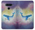 W3802 Dream Whale Pastel Fantasy Hülle Schutzhülle Taschen und Leder Flip für LG V40, LG V40 ThinQ