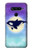 W3807 Killer Whale Orca Moon Pastel Fantasy Hülle Schutzhülle Taschen und Leder Flip für LG V40, LG V40 ThinQ