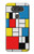 W3814 Piet Mondrian Line Art Composition Hülle Schutzhülle Taschen und Leder Flip für LG V20