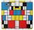 W3814 Piet Mondrian Line Art Composition Hülle Schutzhülle Taschen und Leder Flip für LG G6