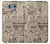 W3819 Retro Vintage Paper Hülle Schutzhülle Taschen und Leder Flip für LG G6