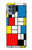 W3814 Piet Mondrian Line Art Composition Hülle Schutzhülle Taschen und Leder Flip für Motorola Moto G100