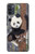 W3793 Cute Baby Panda Snow Painting Hülle Schutzhülle Taschen und Leder Flip für Motorola Moto G50