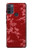 W3817 Red Floral Cherry blossom Pattern Hülle Schutzhülle Taschen und Leder Flip für Motorola Moto G50