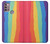 W3799 Cute Vertical Watercolor Rainbow Hülle Schutzhülle Taschen und Leder Flip für Motorola Moto G30, G20, G10