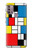 W3814 Piet Mondrian Line Art Composition Hülle Schutzhülle Taschen und Leder Flip für Motorola Moto G30, G20, G10