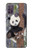 W3793 Cute Baby Panda Snow Painting Hülle Schutzhülle Taschen und Leder Flip für Motorola Moto G10 Power