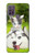 W3795 Grumpy Kitten Cat Playful Siberian Husky Dog Paint Hülle Schutzhülle Taschen und Leder Flip für Motorola Moto G10 Power