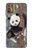 W3793 Cute Baby Panda Snow Painting Hülle Schutzhülle Taschen und Leder Flip für Motorola Moto G9 Plus