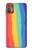 W3799 Cute Vertical Watercolor Rainbow Hülle Schutzhülle Taschen und Leder Flip für Motorola Moto G9 Plus