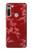 W3817 Red Floral Cherry blossom Pattern Hülle Schutzhülle Taschen und Leder Flip für Motorola Moto G8