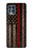 W3804 Fire Fighter Metal Red Line Flag Graphic Hülle Schutzhülle Taschen und Leder Flip für Motorola Edge S