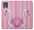 W3805 Flamingo Pink Pastel Hülle Schutzhülle Taschen und Leder Flip für Motorola Edge S
