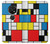 W3814 Piet Mondrian Line Art Composition Hülle Schutzhülle Taschen und Leder Flip für Nokia 7.2