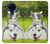 W3795 Grumpy Kitten Cat Playful Siberian Husky Dog Paint Hülle Schutzhülle Taschen und Leder Flip für Nokia 5.4