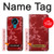 W3817 Red Floral Cherry blossom Pattern Hülle Schutzhülle Taschen und Leder Flip für Nokia 3.4