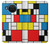 W3814 Piet Mondrian Line Art Composition Hülle Schutzhülle Taschen und Leder Flip für Nokia X20