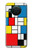 W3814 Piet Mondrian Line Art Composition Hülle Schutzhülle Taschen und Leder Flip für Nokia X10