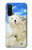 W3794 Arctic Polar Bear in Love with Seal Paint Hülle Schutzhülle Taschen und Leder Flip für OnePlus Nord CE 5G