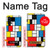 W3814 Piet Mondrian Line Art Composition Hülle Schutzhülle Taschen und Leder Flip für OnePlus Nord CE 5G