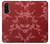 W3817 Red Floral Cherry blossom Pattern Hülle Schutzhülle Taschen und Leder Flip für OnePlus Nord CE 5G