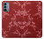 W3817 Red Floral Cherry blossom Pattern Hülle Schutzhülle Taschen und Leder Flip für OnePlus Nord N200 5G