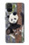 W3793 Cute Baby Panda Snow Painting Hülle Schutzhülle Taschen und Leder Flip für OnePlus Nord N10 5G