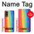 W3799 Cute Vertical Watercolor Rainbow Hülle Schutzhülle Taschen und Leder Flip für OnePlus Nord 2 5G